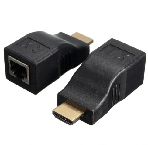 HET011 – Extensor de señal HDMI hasta 30 mts con 1 cable Ethernet (CAT 5/6)
