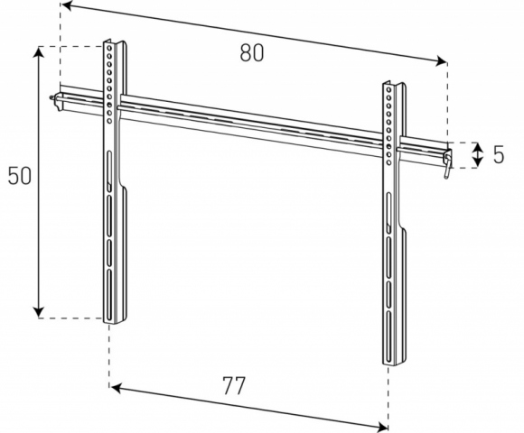 SUREFIX 152 - Soporte TV de pared fijo. Separación de la pared: 3,0 cms. Para TV entre 37" y 65". Color negro.