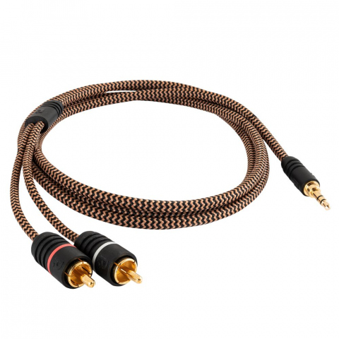 PRBLACKJACK-2.0 - Cable jack 3.5mm a 2 rca stereo 2,0 mts