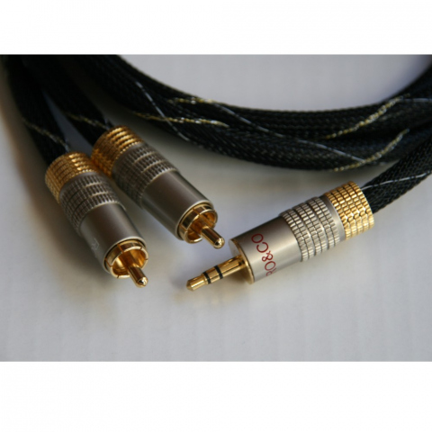 BLACKJACK-5.0 - Cable jack 3.5mm a 2 rca stereo 5,0 mts