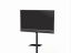Peana TV PL2810-NEG con estante  (110 cms de altura). Negro.