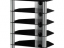 Sonorous - RX2150-NG -  Mueble Hifi de 5 estantes. Vidrio negro/Chasis gris.