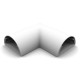 ATL33 B Angulo de pared. Ancho 3,3 cms. Color blanco