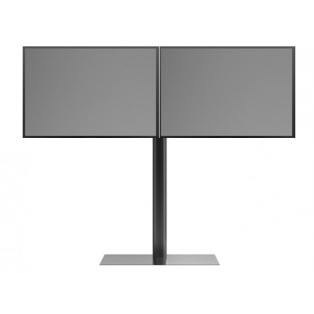 Peana TV - Standbase-180/TWIN BLACK (180 cms de altura). Negro 