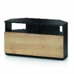 Sonorous - Mueble TV esquinero. 100 cms de ancho. ref. TRD-100 Noak c/Negro/Roble.
