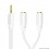 Sinox SXI3603 Cable Jack 3,5 mm Macho a 2 Jack 3,5 mm Hembra Estéreo 0,2 Metros Blanco