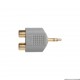 SXA432 - Adaptador 2 x RCA (H) a 1 Jack 3.5mm (M)
