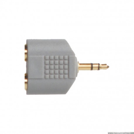 SXA424 - Adaptador 2 x Jack 3.5mm (H) a 1 Jack 3.5mm (M)