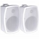 System One OD520 WH – Pareja de Altavoces Exteriores Impermeables 120W Blancos para Terraza, Jardín y Piscina.