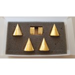 4 conos de desacoplo regulables + 4 discos color dorados Ref. 4CD4DD