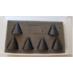 6 conos de desacoplo regulables en altura color negro Ref. 6CN