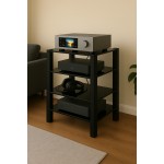 Sonorous - Mueble HIFI de 4 estantes. Estantes de vidrio negro. ref. RX-5040 NN