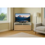 Sonorous - Mueble TV esquinero. 100 cms de ancho. ref. TRD-100 Boak c/Blanco/Roble.