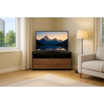 Sonorous TRD-100 BKWN | Mueble TV Esquinero Negro con Puerta Nogal 100 cm
