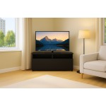 Sonorous TRD-100 Negro | Mueble TV Esquinero 100 cm con Puerta Abatible Negra
