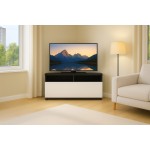 Sonorous TRD-100 BKW | Mueble TV Esquinero Negro con Puerta Blanca 100 cm