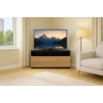 Sonorous - Mueble TV esquinero. 100 cms de ancho. ref. TRD-100 Noak c/Negro/Roble.