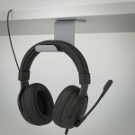 HEADSET TABLE - Soporte de sobremesa para auriculares. Color blanco.