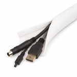 50 mts malla ocultacables con Velcro c/Blanco
