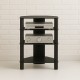 Sonorous RX-2140-BLK – Mueble HiFi 4 Estantes en Vidrio Templado Negro y Aluminio Negro