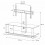 Sonorous - NEO-110-TG – Mueble TV con Soporte Integrado 110 cm con Ruedas, Cristal Templado Transparente y Chasis Aluminio Gris