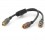 PRO12 - Cable 1 rca hembra - 2 rca macho Longitud 0,2 mts