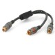 PRO12 - Cable 1 rca hembra - 2 rca macho Longitud 0,2 mts