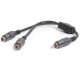 PRO21 - Cable 2 rca hembra - 1 rca macho Longitud 0,2 mts
