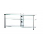 Sonorous - Mueble TV NEO-3110-TG – Mueble de Cristal con Ruedas 110 cm