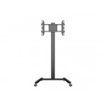 Multibrackets Stand-180 Negro con Ruedas Soporte de Suelo 24″-65″ Regulable en Altura hasta 180 cm