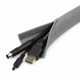 Multibrackets Cable Sock Roll Velcro Grey 50 m - Malla ocultacables con cierre de velcro gris