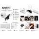 Multibrackets Cable Sock Velcro White por metros - Malla ocultacables con cierre de velcro blanca