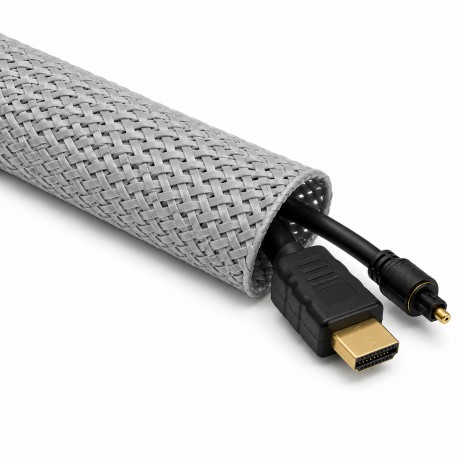 Multibrackets Malla ocultacables tubular expandible gris por metros 20-40 mm
