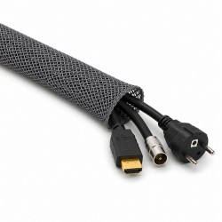 Multibrackets Malla ocultacables tubular expandible gris por metros 4-8 cm
