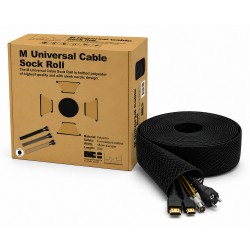 Multibrackets Malla ocultacables tubular expandible negra 5-11 cm en caja de 50 metros