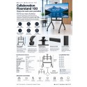 Multibrackets Collaboration Floorstand 100 – Peana TV con Ruedas 65-100" hasta 90 kg