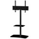 Sonorous PL2810 Peana TV de Suelo Giratoria 37"-55" VESA 600x400 con Estante y Vidrio Negro