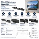 Multibrackets Universal Sound & Videobar Mount Wall Negro – Soporte de Pared hasta 10 kg