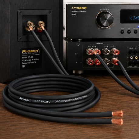 PROSON - ARCTIC250 - Cable de altavoz OFC. 2x2,5mm. Negro