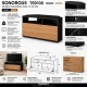 Mueble TV esquinero ref. TRD-100 Noak (100 cms de ancho). Negro / Roblelanco. 