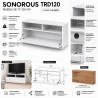 Sonorous- Mueble TV ref. TRD-120 BCO (120 cms de ancho). Blanco. 