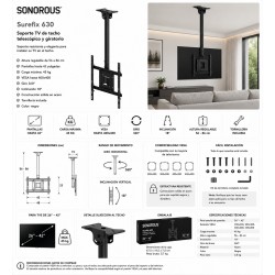 Sonorous - Soporte TV de techo Ref. Surefix 630