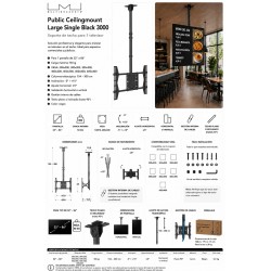 Multibrackets - Soporte TV de techo. Vesa 60x40. Ref. Ceilingmount Large c/ NegroCatálogo Productos