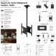 Multibrackets - Soporte TV de techo para 2 TV. VESA 40x40.Ref. Ceilingmount Medium doble c/negro