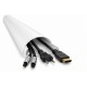 Multibrackets MCC50/160 Blanco Canaleta Ocultacables de Aluminio 160 cm x 50 mm