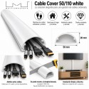 Multibrackets MCC50/110 Blanco Canaleta Ocultacables de Aluminio 110 cm x 50 mm