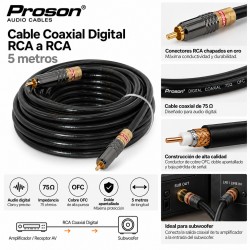 PROCOAX5 - Cable coaxial digital 5,0 mts