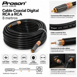 PROCOAX8.0 - Cable coaxial digital 8,0 mts