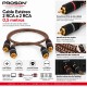 Proson PROA-05 Cable Estéreo 2 RCA a 2 RCA 0,5 m con Malla Textil