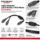 Proson PRO21 Cable Adaptador 2 RCA Hembra a 1 RCA Macho 0,2 m OFC